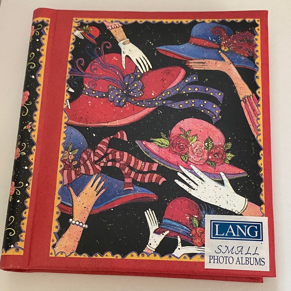 LANG Red and Blue Hat Design Photo Album unused NWOT